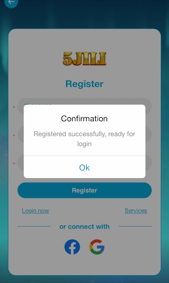 Step 3: Click register and confirmation.